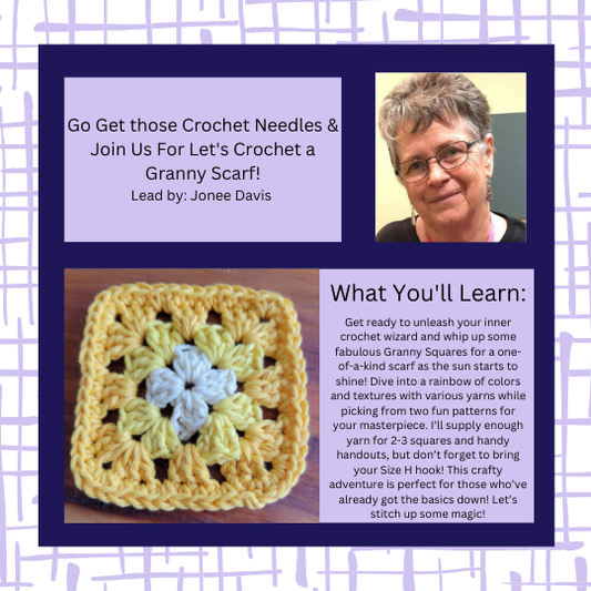 Let's Crochet a Granny Square Scarf